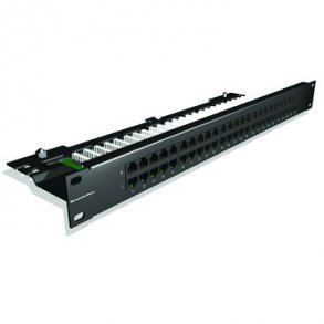 Patchpanel tele 50 ports RJ45 - 2 par (36 & 45) fastfortr�et 1HE sort