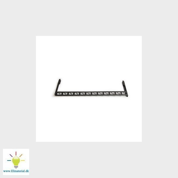 Kabelbjle kabelaflastning bag p 32 ports patchpanel sort