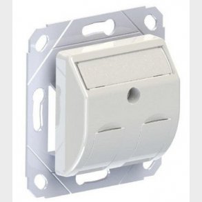 Dataudtag EU d�se for 2 x Leviton keystone konnekter hvid