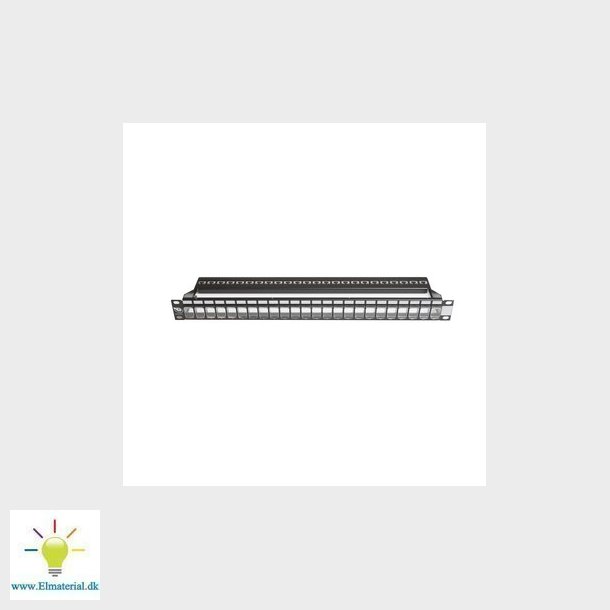 Patchpanel 24 port passer til alle Leviton UTP &amp; STP konnekter farveramme med stvlg sort