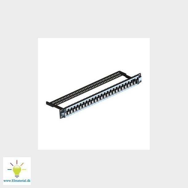 Patchpanel 48 port passer kun til Leviton STP konnekter AC6JAKS000DC tool-free 1HE sort