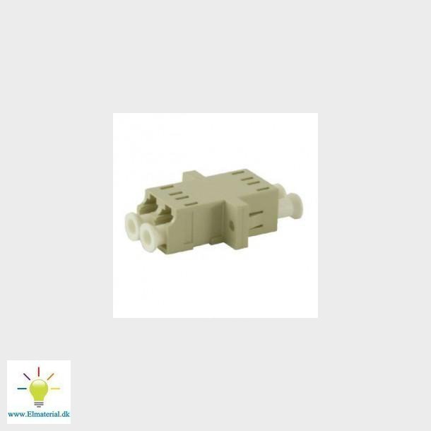 Samleled LC duplex multimode beige