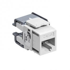 Modular jack eXtreme Kat6A UTP RJ45 110-style enkle stk pakke Hvid