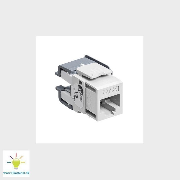 Modular jack eXtreme Kat6A UTP RJ45 110-style enkle stk pakke Hvid