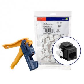 Modular jack eXtreme Kat6 UTP RJ45 110-style 150 bulk pakke leveres med Fluke RapidTool Sort