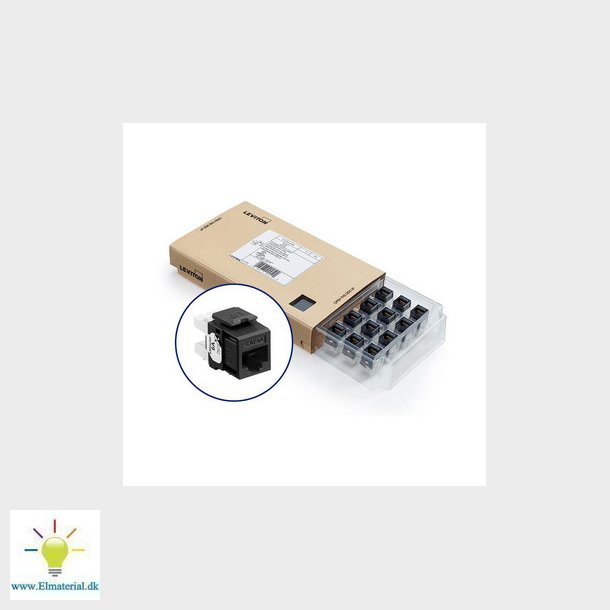 Modular jack eXtreme Kat6A UTP RJ45 110-style 12 bulk pakke Sort