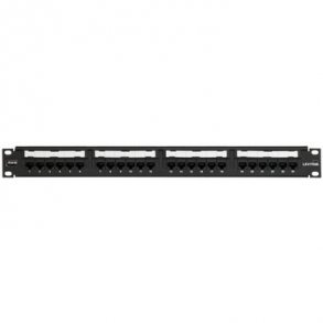 Patchpanel CAT6 fastfortr�et UTP 24 ports 1HE sort