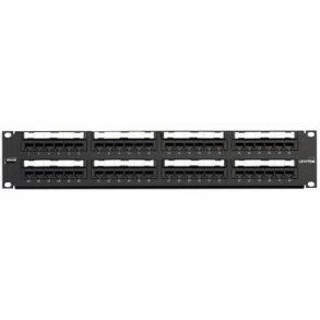 Patchpanel CAT6 fastfortr�et UTP 48 ports 2HE sort