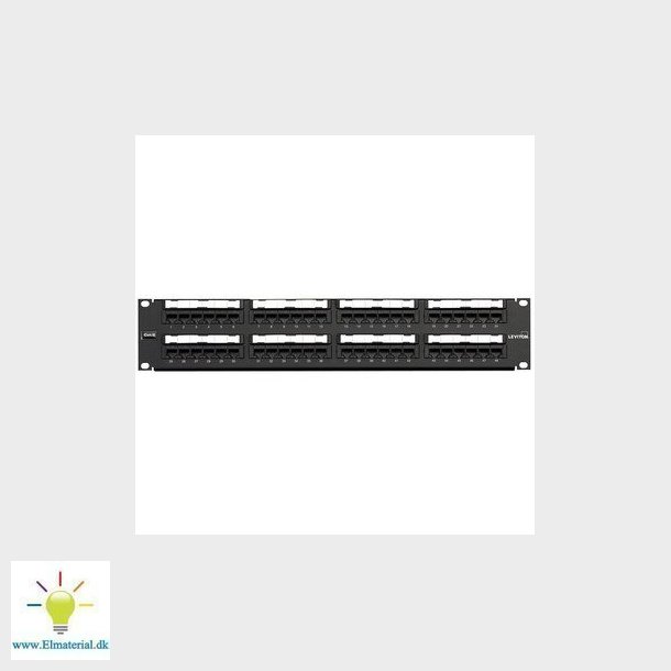 Patchpanel CAT6 fastfortret UTP 48 ports 2HE sort