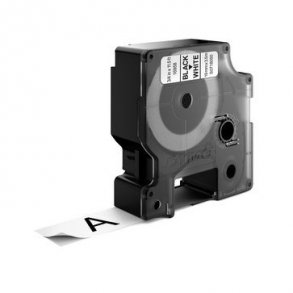 Dymo D1 Tape flexibel nylon 19mm svart/vit