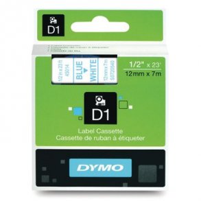 Tejpkassett DYMO D1 bl/vit 12mmx7m