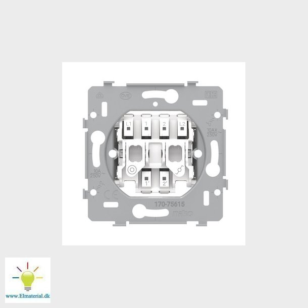 Korresp.-afbryder +N.O. tryk, 10A/250Vac