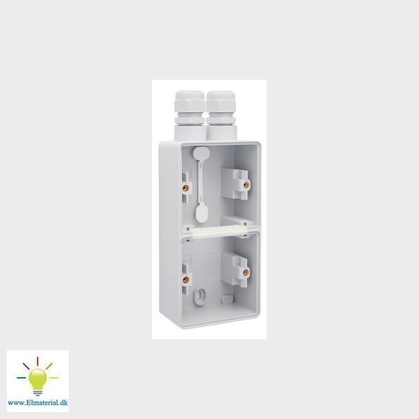 Underlag 2-modul, 2x M20, IP55, gr