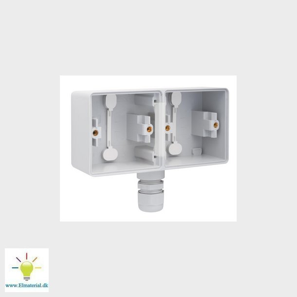 Underlag 2-modul, 1x M20, IP55, gr