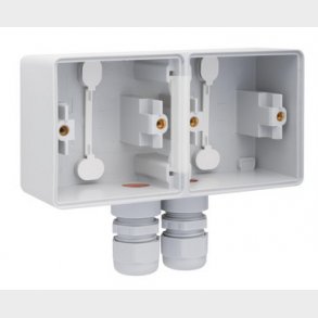 Underlag 2-modul, 2x M20, IP55, gr�