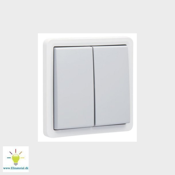 Korrespondanceafbryder dobbelt, IP55, gr