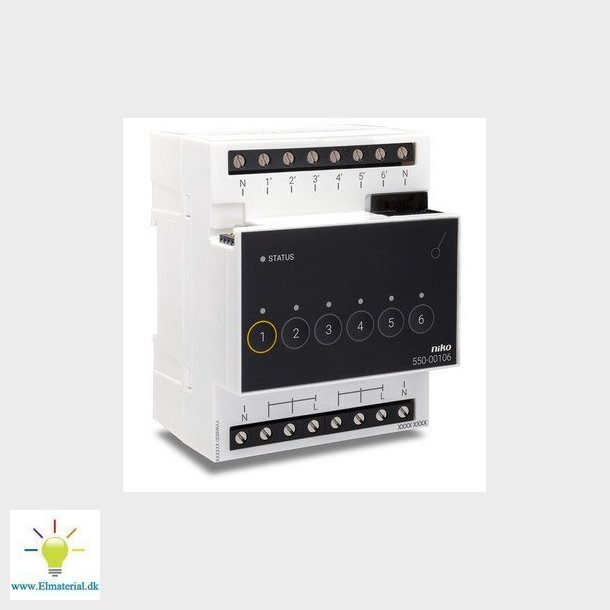 Relmodul til Niko Home Control til seks forskellige kredslb