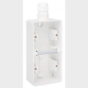 Underlag 2-modul, 1x M20, IP55, hvid