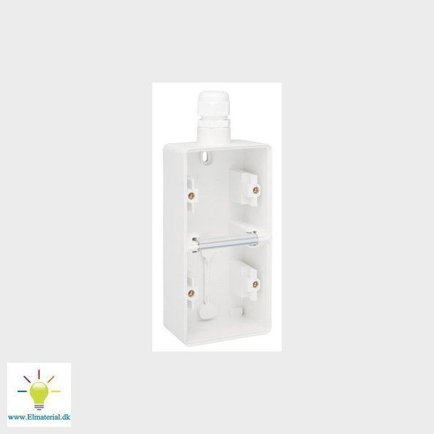 Underlag 2-modul, 1x M20, IP55, hvid