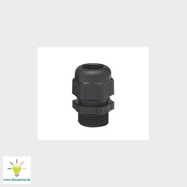 Kabelforskruning M20, sort