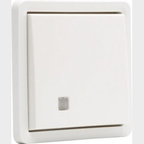 Fjedertryk med linse, 10A, IP55, hvid