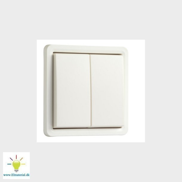 Korrespondanceafbryder, dobbelt, IP55, hvid