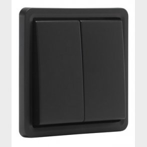 Fjedertryk, dobbelt, IP55, sort