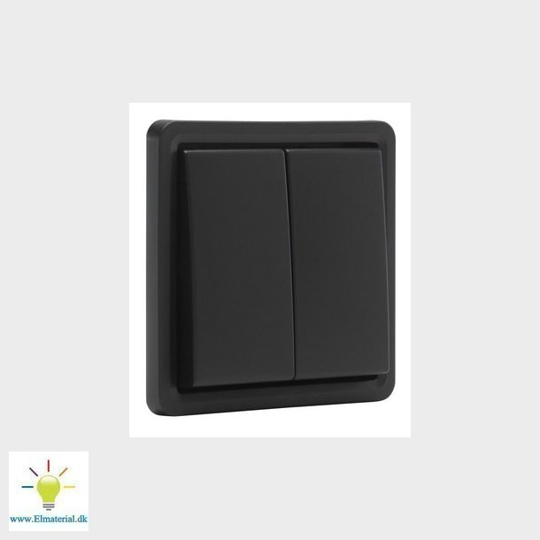 Fjedertryk, dobbelt, IP55, sort