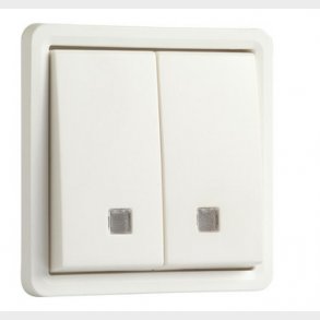 Fjedertryk med linse, db, IP55, hvid