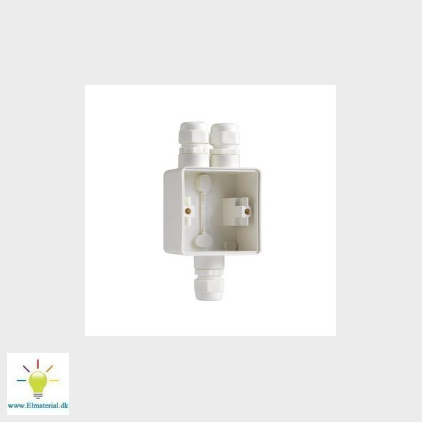 Underlag 1-modul, 3x M20, IP55, hvid