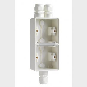 Underlag 2-modul, 3x M20, IP55, hvid