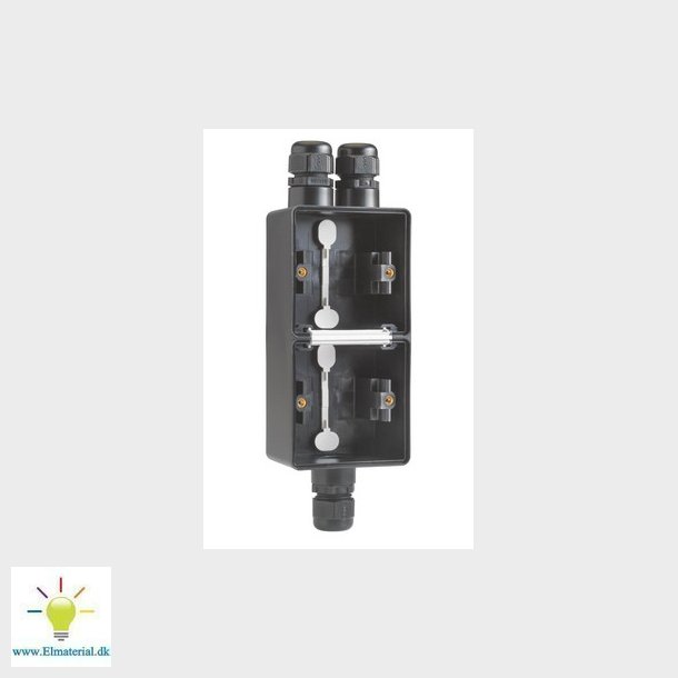 Underlag 2-modul, 3x M20, IP55, sort