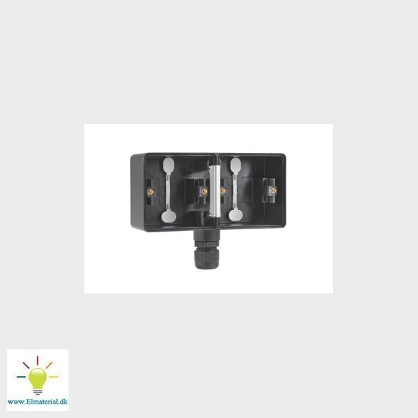 Underlag 2-modul, 1x M20, IP55, sort