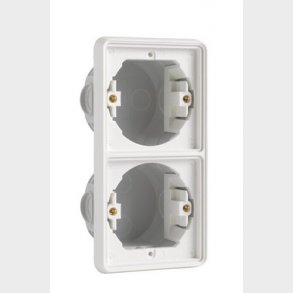 Indmuringsd�se 2-modul, lodret, hvid