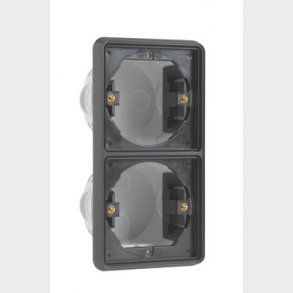 Indmuringsd�se 2-modul, lodret, sort