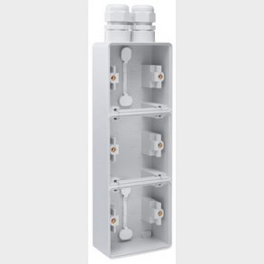 Underlag 3-modul, 2x M20, IP55, gr�