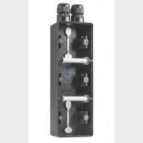 Underlag 3-modul, 2x M20, IP55, sort