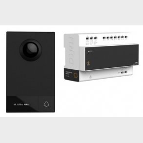 Videokit, 2-trds, med controller og ekstern enhed, til overflademontering, 1 klokkeknap