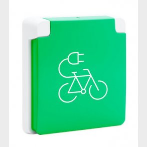 Schuko stikkontakt med symbol 16 A, hvid