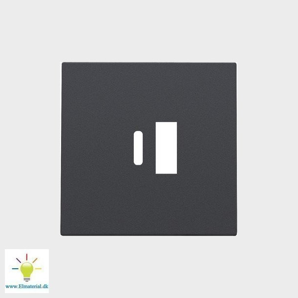 Afdkning USB-A+C oplader, antracit