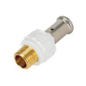 Henco pres kobling PVDF pres/udvendig gevind 26 mm x 34