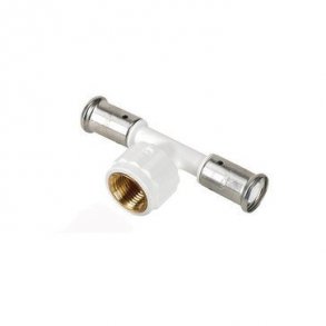 Henco pres tee PVDF med indvendig gevind 20 x 34