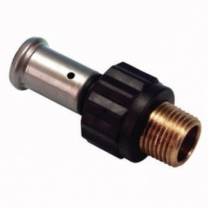 Henco pres kobling PVDF pres/udvendig gevind 50 mm x 112