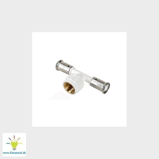 Henco pres tee PVDF med indvendig gevind 16 x 12" x 16 mm