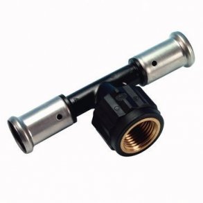 Henco pres tee PVDF med indvendig gevind 50 x 34