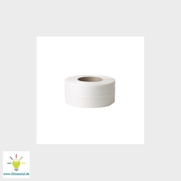 Strapbnd PP hvid 12x0,55mm
