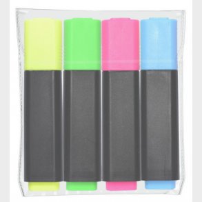 Tekstmarker Q-Line assorteret 4stk/st