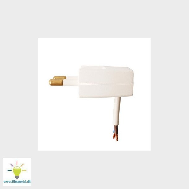 Stikprop V1 vinkel flad uden jord hvid, 9-095-1