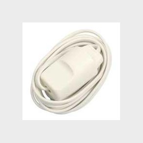 Förlängningskabel S1 / F3D utan jord 3 meter vit