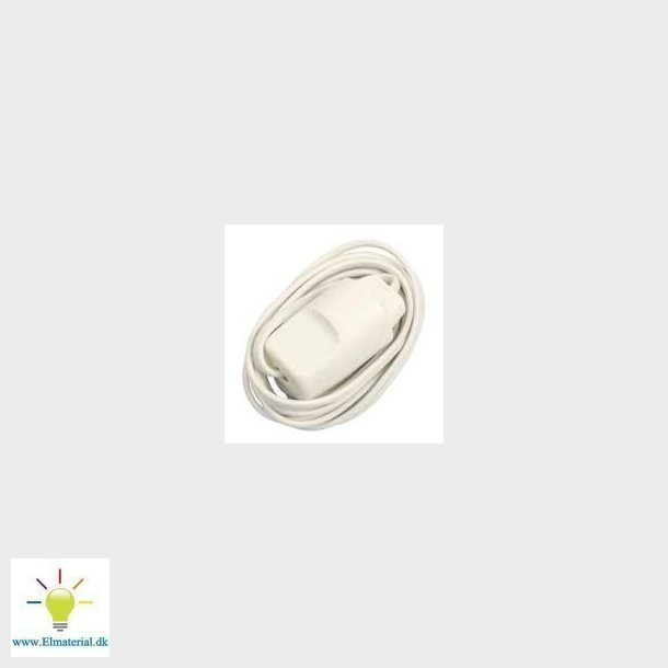 Forlngerledning S1/F3D uden jord 3 meter hvid